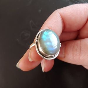 Sterling Labradorite Ring Sz. 7.25